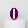Number 0 Cake Topper Purple
