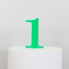Number 1 Cake Topper Green