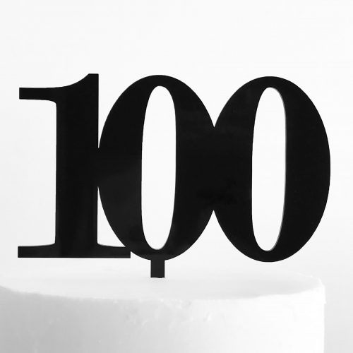 Classic Number 100 Cake Topper