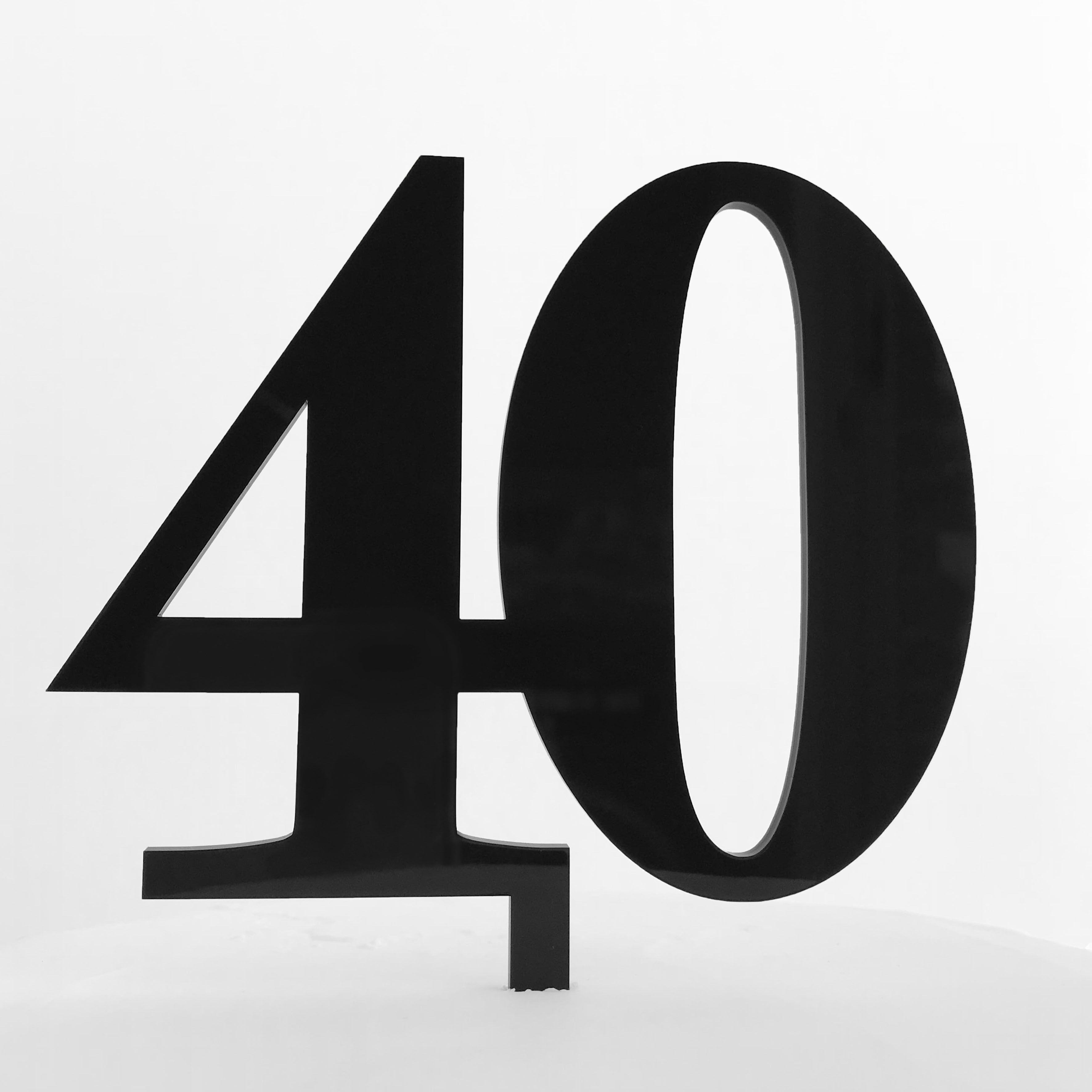 Classic Number 40 Cake Topper - SANDRA DILLON DESIGN