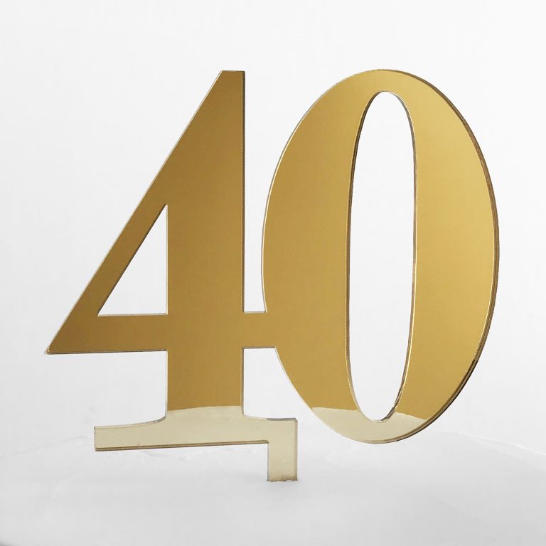 Classic Number 40 Cake Topper - SANDRA DILLON DESIGN