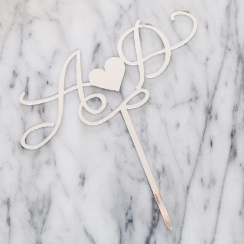 Customised Double Initial Cake Topper