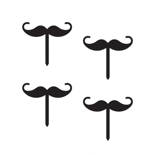 Curly Moustache Cupcake Topper