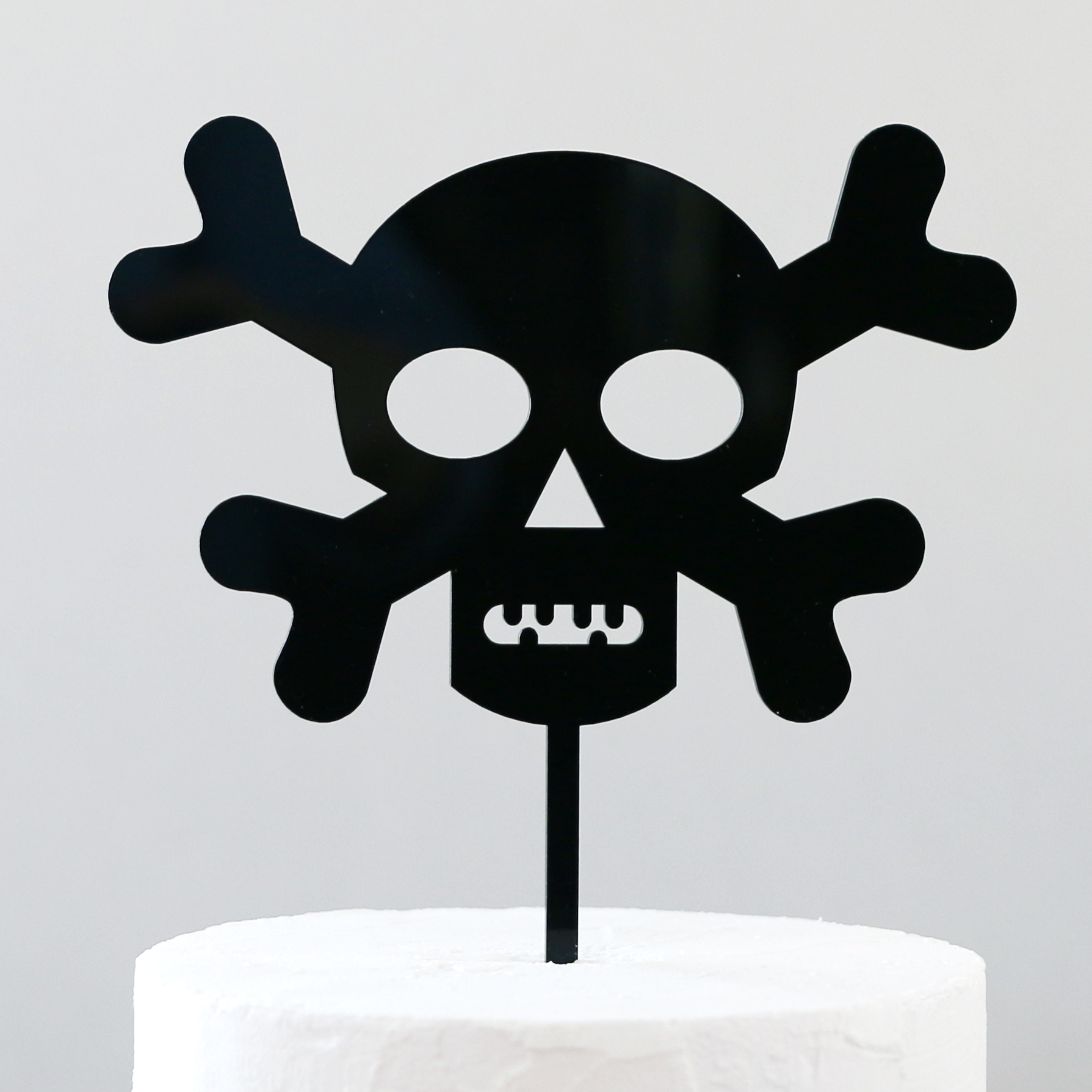 Amazon.com: Pirate Skull Happy Birthaday Cake Topper - Novelty Glitter  Crossbones Halloween Cake Décor - Autumn Fall Festival Party - Adult  Ceremony Kids Birthday Derocation : Grocery & Gourmet Food