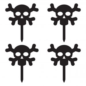 Skull and Crossbones Cupcake Toppers