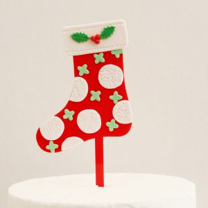 Decorated Stocking DIY Cake Topper