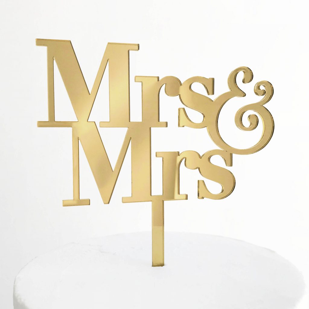 Simple Mrs and Mrs Cake Topper | SANDRA DILLON DESIGN