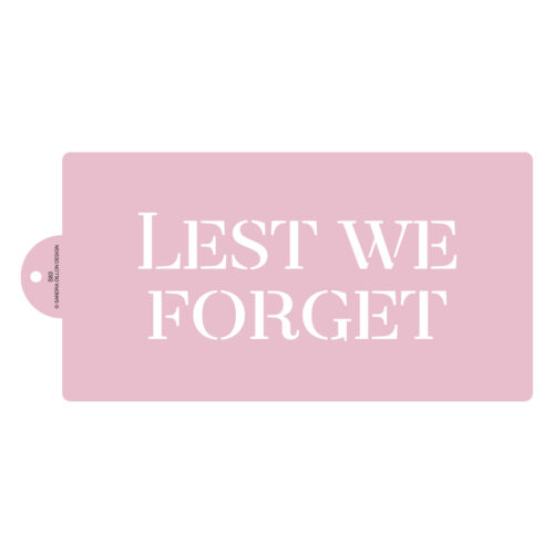 Lest We Forget Stacked Cake Stencil