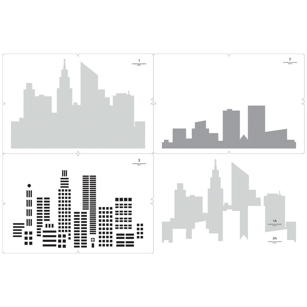 City Skyline Multi-Colour Stencil | SANDRA DILLON DESIGN