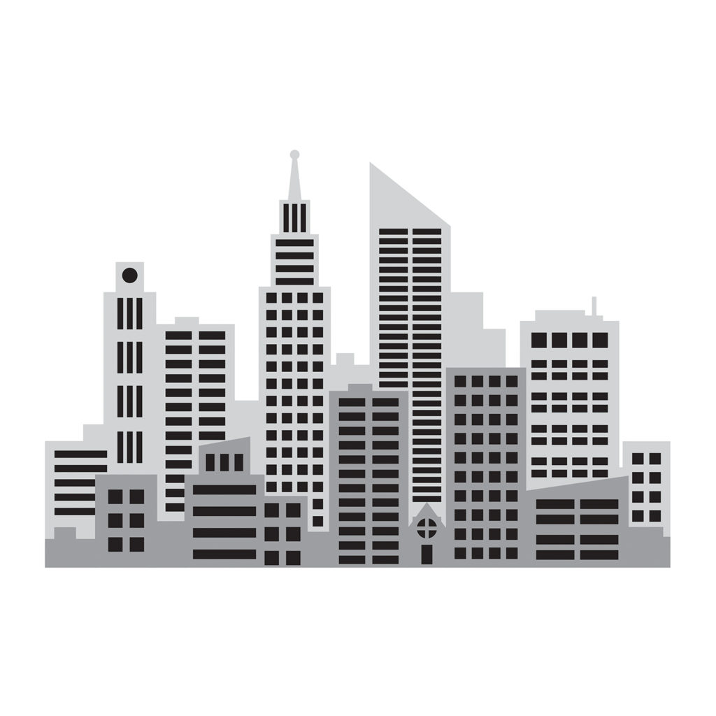 City Skyline Multi-Colour Stencil | SANDRA DILLON DESIGN