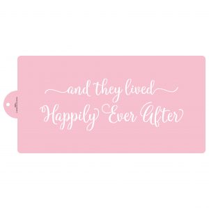 Large and they lived Happily Ever After Cake Stencil