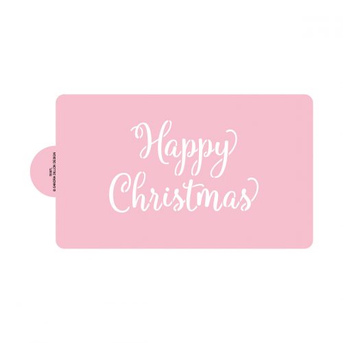 Cheery Happy Christmas Stencils (large, for cake)
