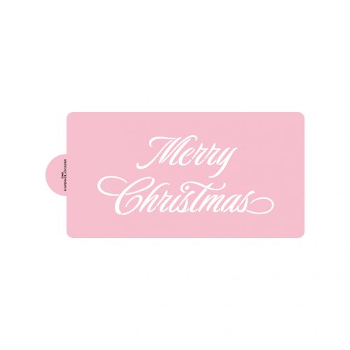 Elegant Merry Christmas Stencils (large, for cakes)