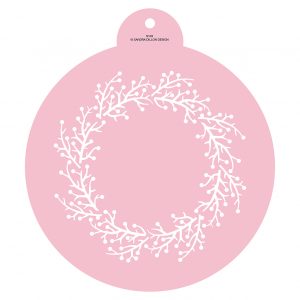 Twig and Berry Wreath Cake Stencil