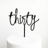 Wild Thirty Cake Topper in Black