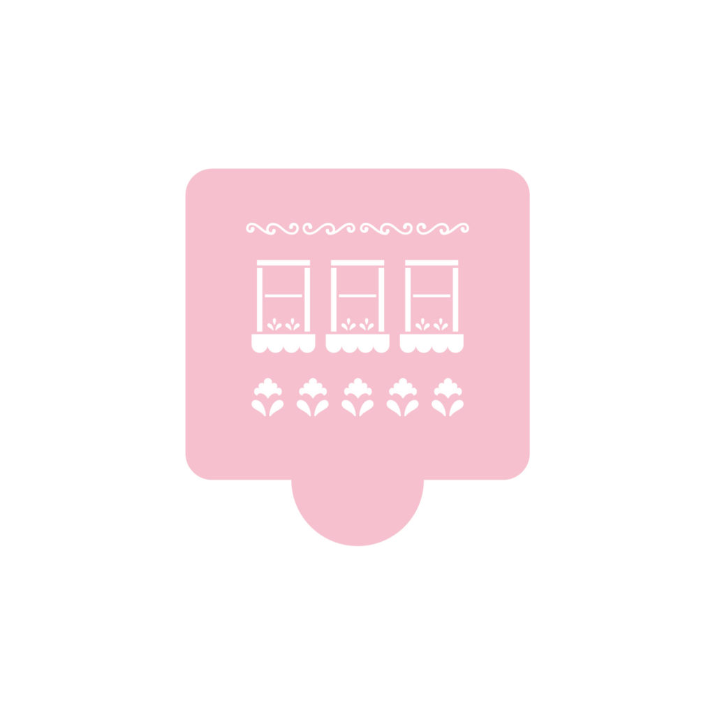 Cute Gingerbread House Side Stencil