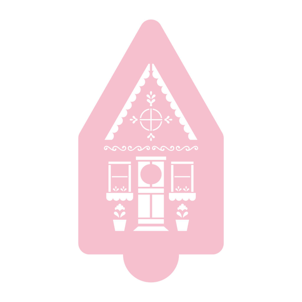 Cute Gingerbread House Stencil
