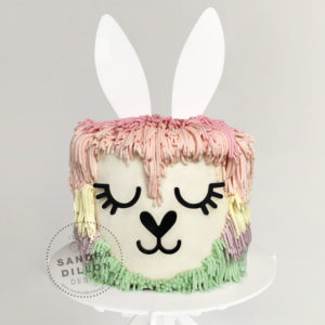 Bunny Ears Cake Topper Set LLAMA CAKE