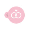 Entwined Love Rings Cookie Stencil