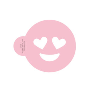 Heart Eyes Emoji Cookie Stencil