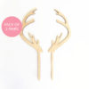 Baby Reindeer Antler Cake Topper Pack 2 Pairs in Maple Timber