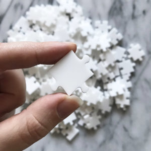 150 Piece White Jigsaw Puzzle - EASY
