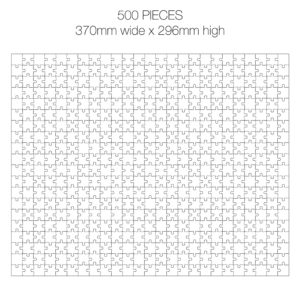 500 Piece White Jigsaw Puzzle - EASY Cheat Sheet