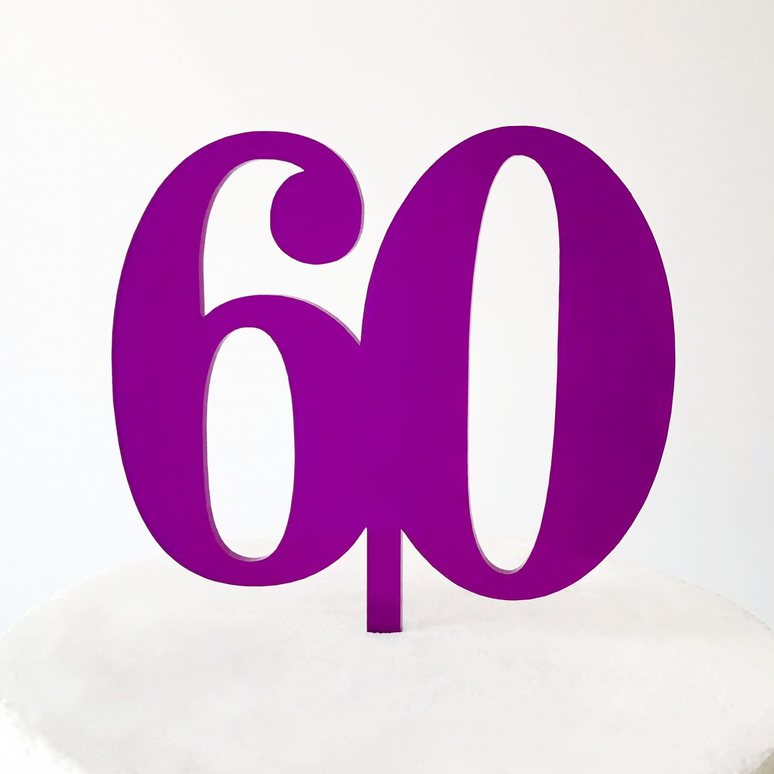 Classic Number 60 Cake Topper | SANDRA DILLON DESIGN

