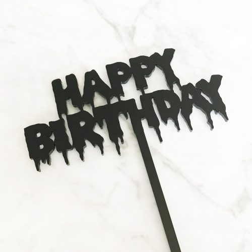 Ghoulish Happy Birthday Cake Topper