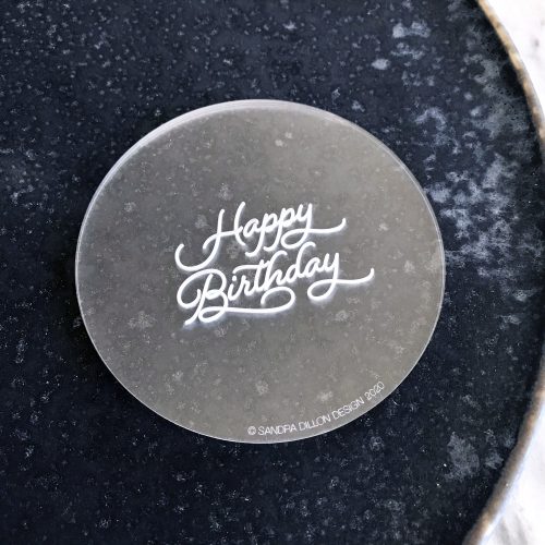 Lovely Happy Birthday Engraved Fondant Embosser