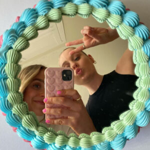 Round Selfie Cake Mirror Board by Eat with Bella