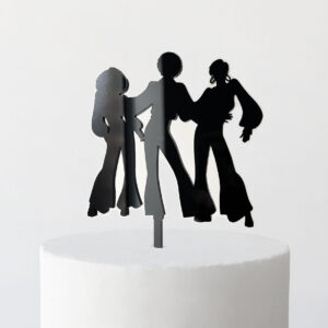 Disco Dancing Silhouette Cake Topper