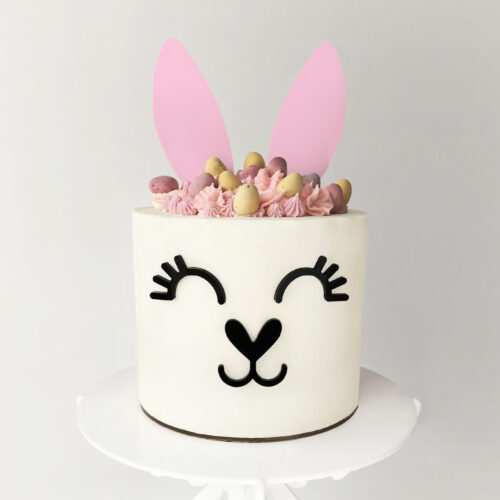 Bunny Ears Cake Topper Set in Pink Pink
