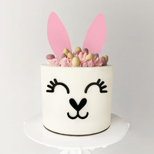 Bunny Ears Cake Topper Set in Strawberry Cream