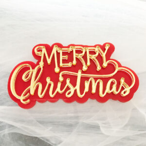 Sweet Merry Christmas Cake Badge to place on your festive cake