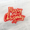 Tiny Merry Christmas Cake Badge to decorate your festive cake.